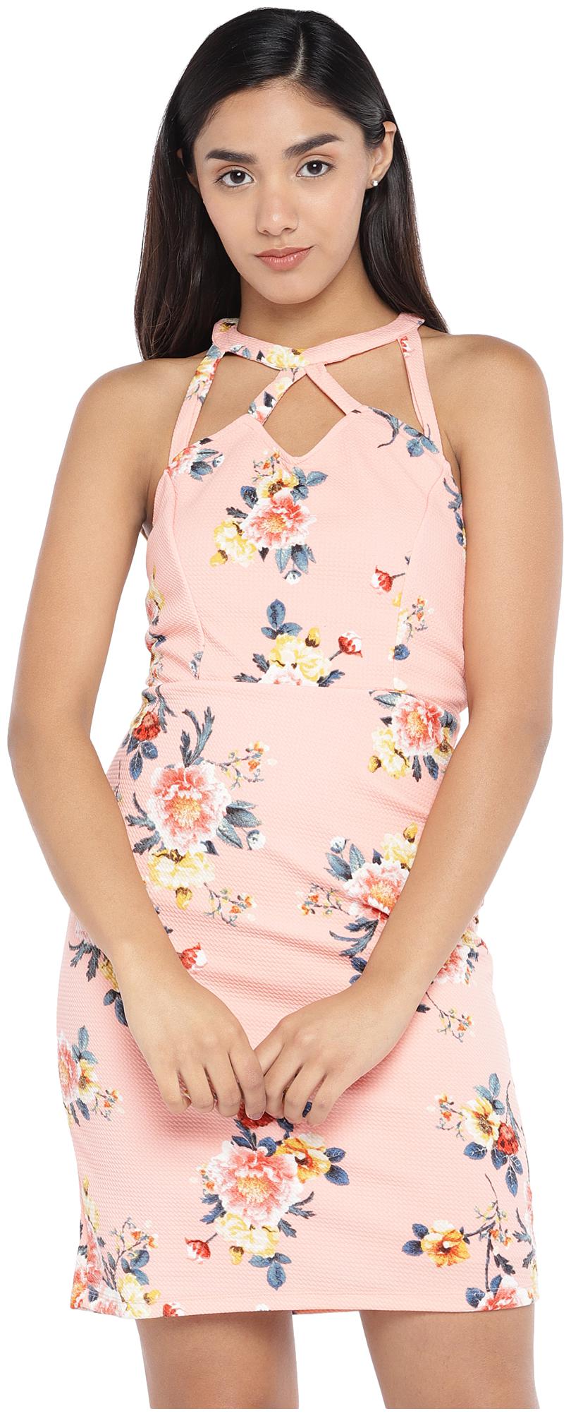 

Globus Peach Floral Shirt dress