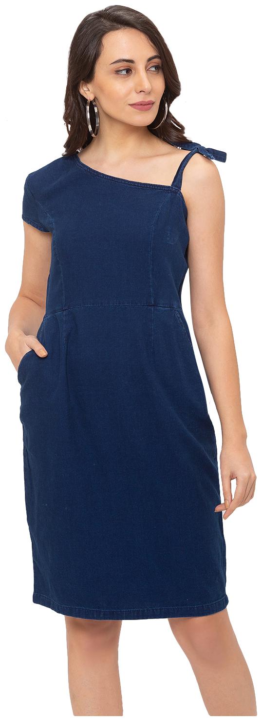 

Globus Blue Solid Sheath dress
