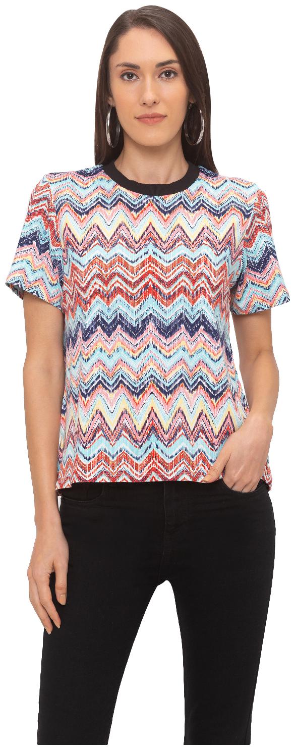 

Globus Women Multi Regular fit Round neck Cotton T shirt