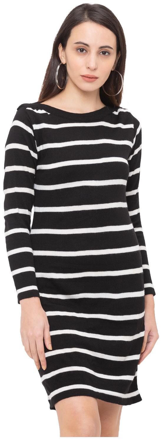 

Globus Black Striped T shirt dress
