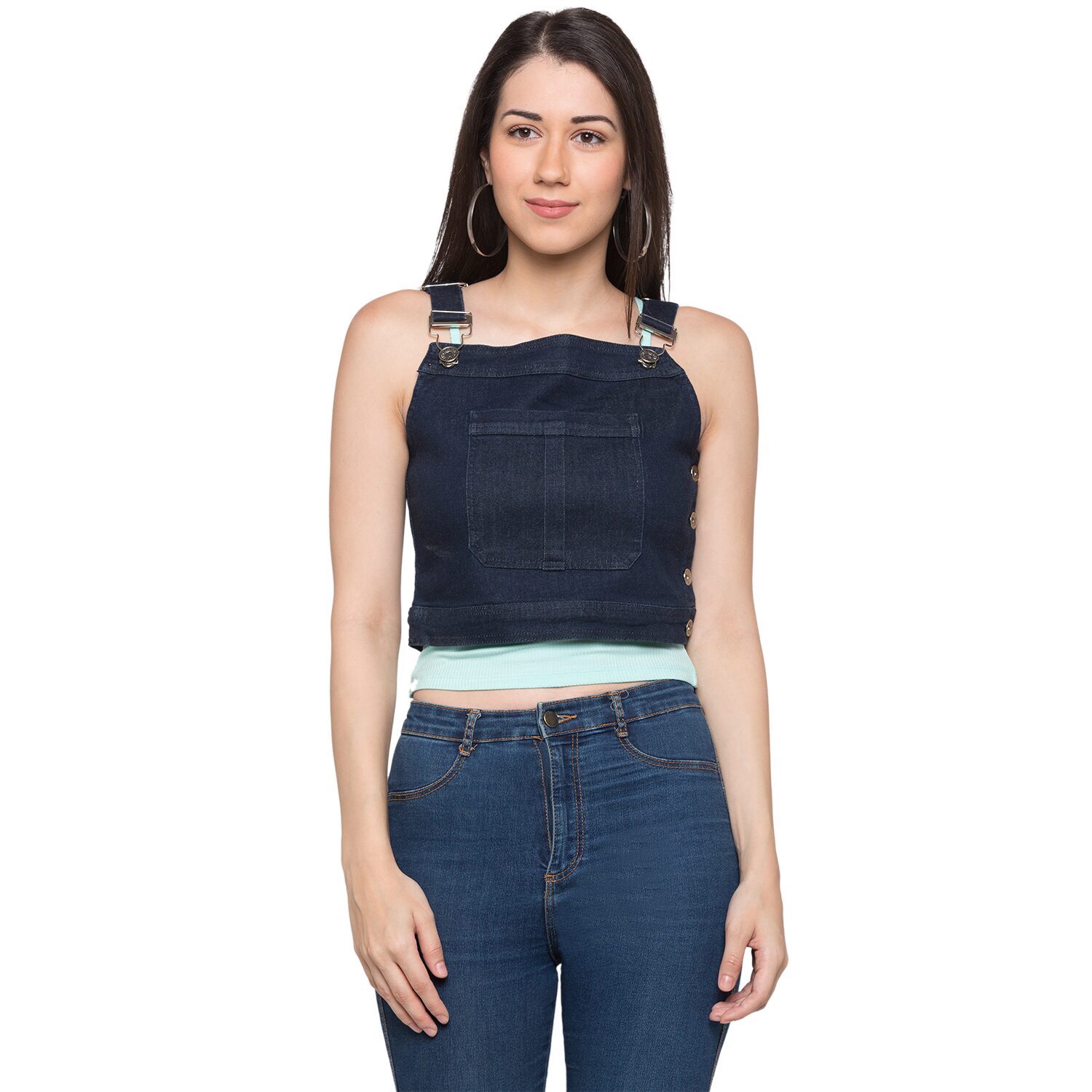 

Globus Women Cotton Navy Blue Regular Top