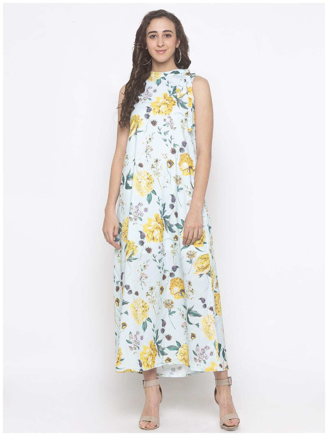 

Globus Women Polyester A Line Dress (Blue)