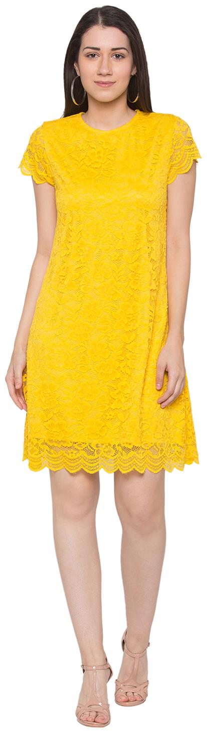 

Globus Yellow Floral Sheath dress