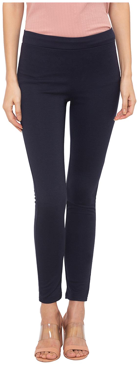 

Globus Women Polyester Solid Navy Blue Parallels