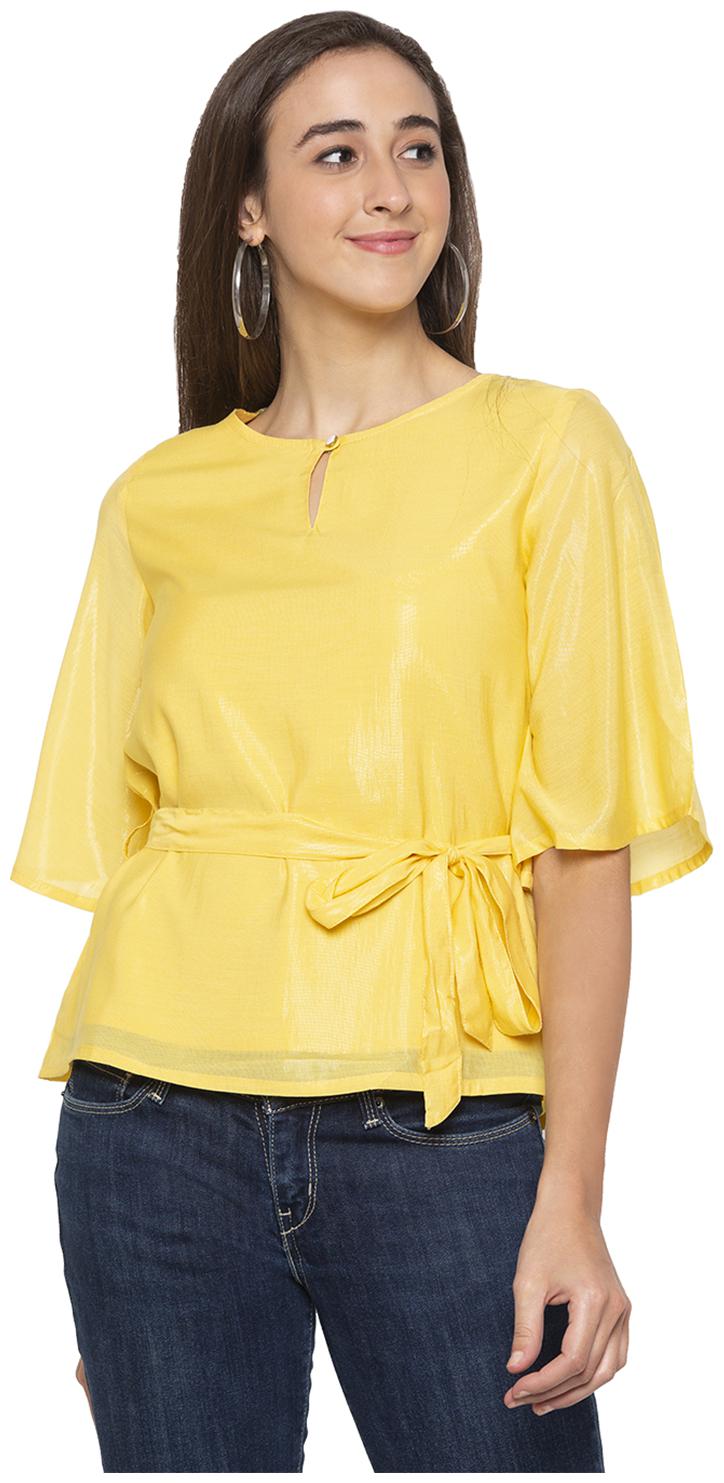 

Globus Women Solid Regular top - Yellow