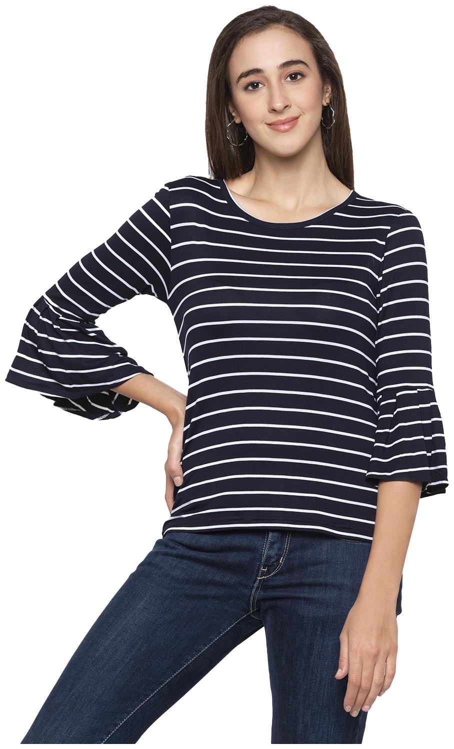

Globus Women Striped Regular top - Blue