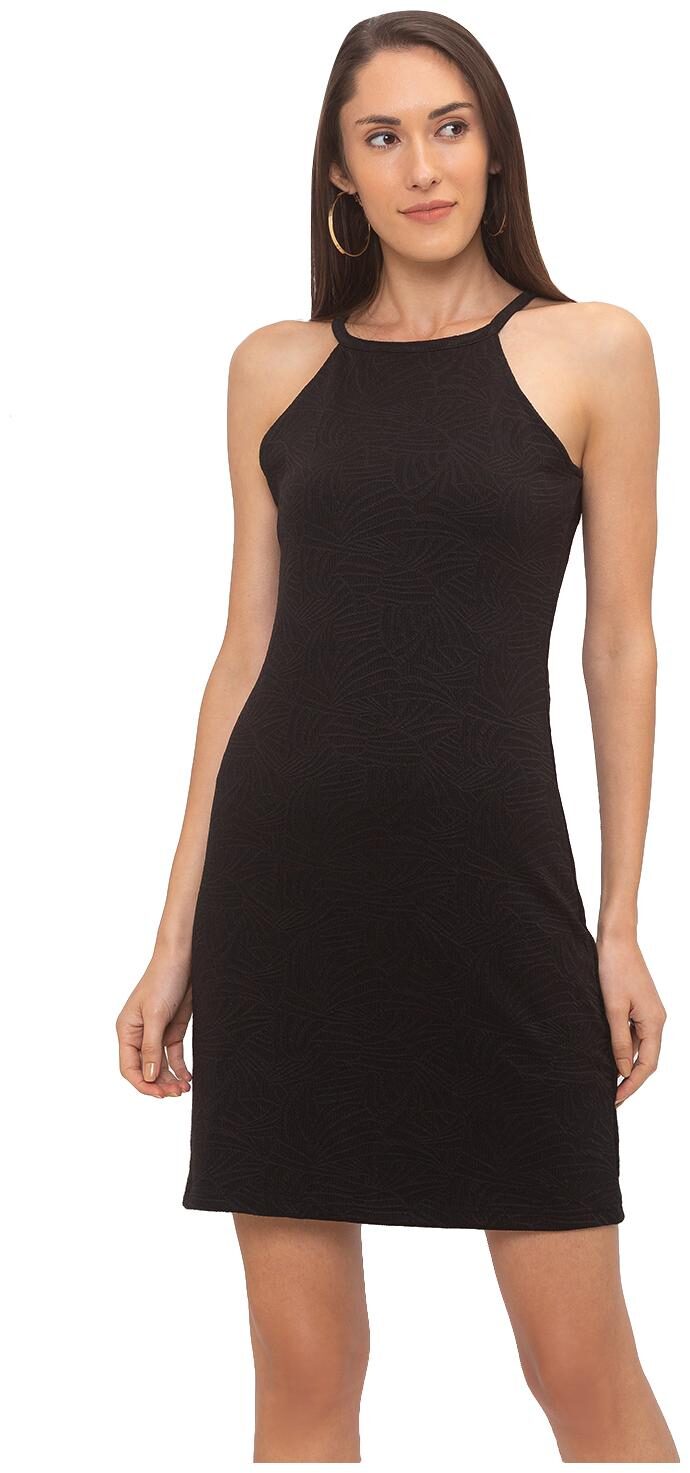 

Globus Black Solid Sheath dress