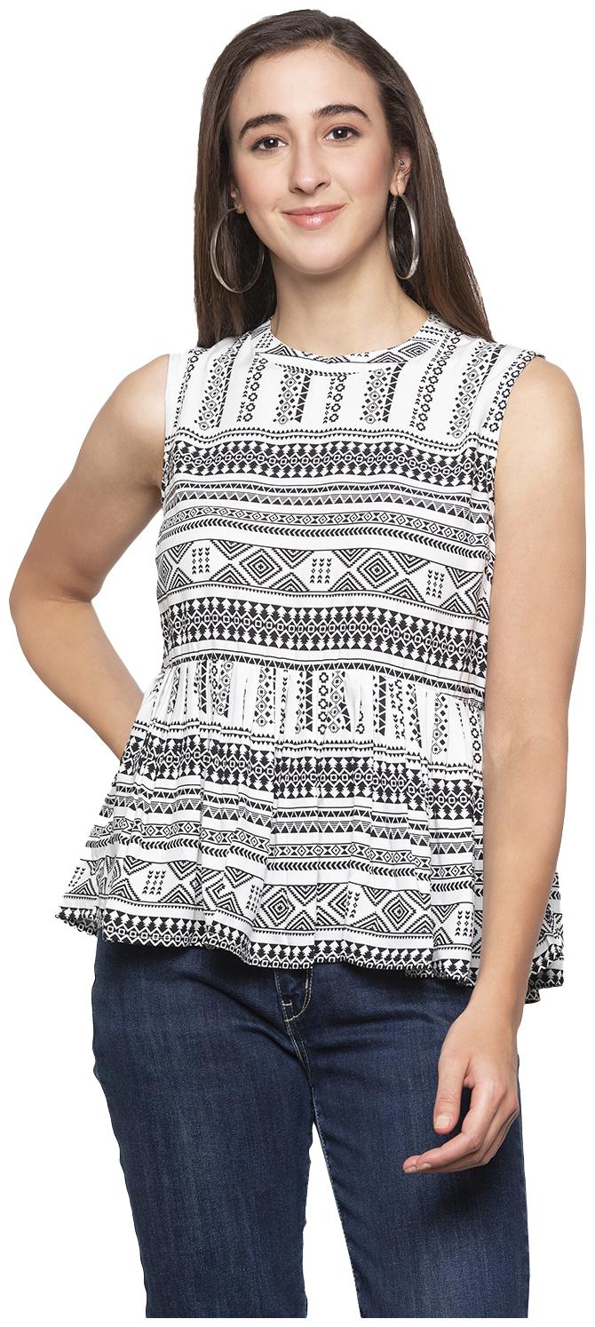

Globus Women Printed Regular top - White
