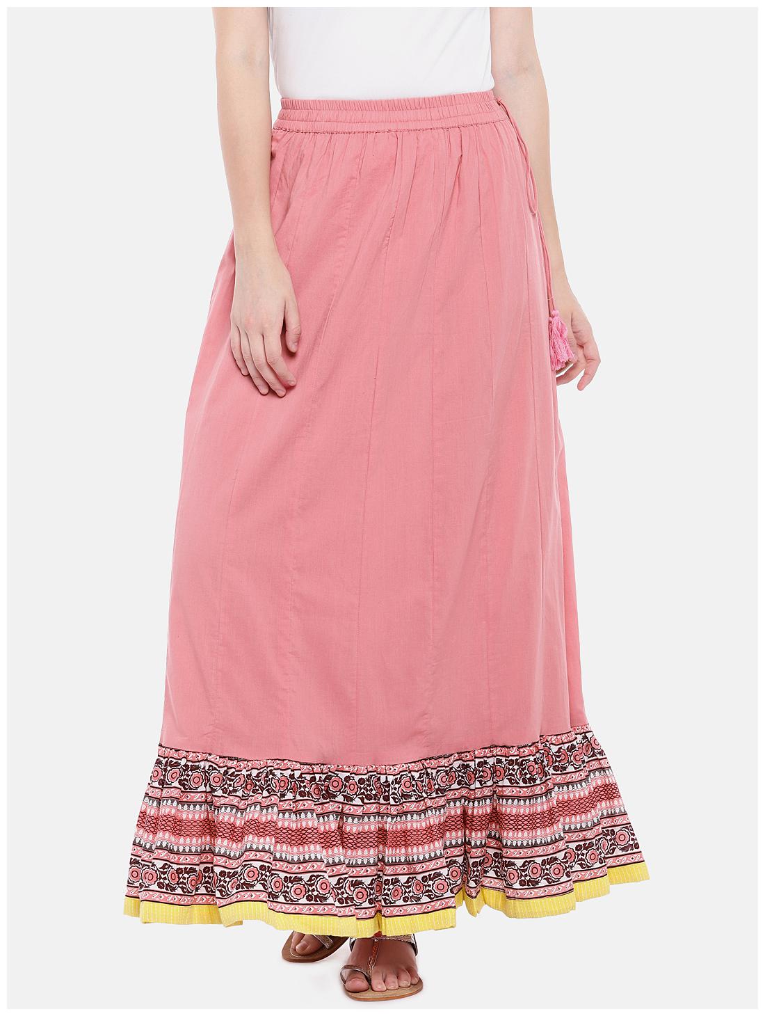 

Globus Printed A-line skirt Maxi Skirt - Pink