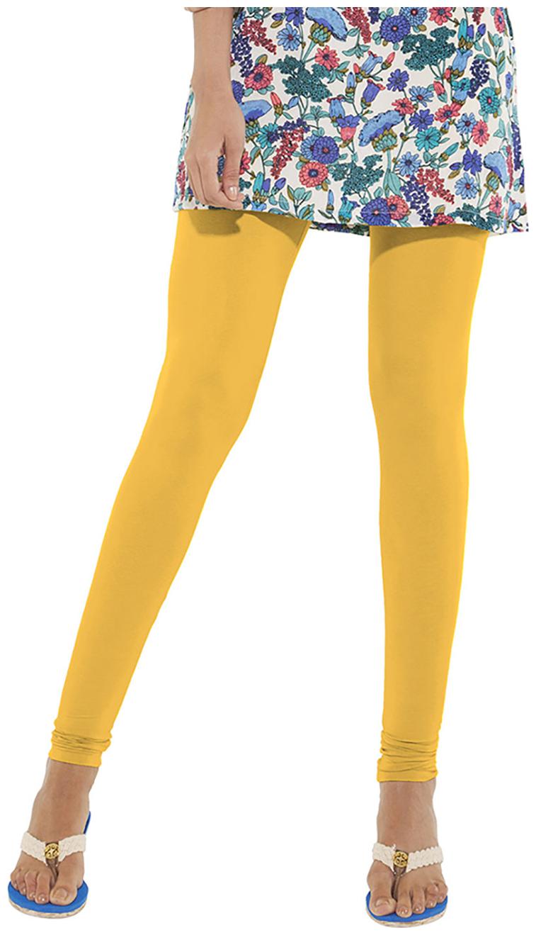 

GO COLORS Cotton Blend Churidar - Yellow