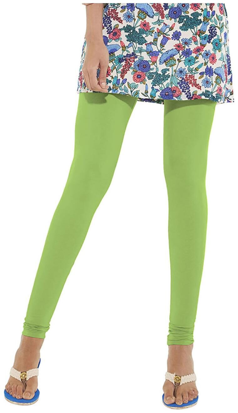 

GO COLORS Cotton Blend Churidar - Green