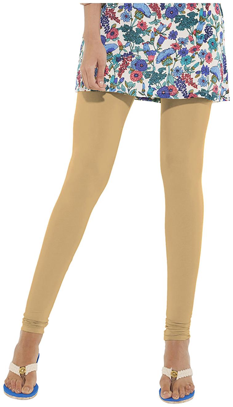 

GO COLORS Cotton Blend Churidar - Beige