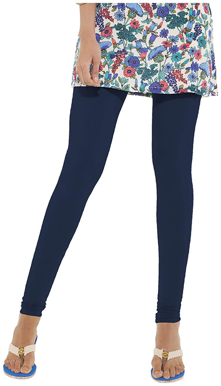 

GO COLORS Cotton Blend Churidar - Navy Blue