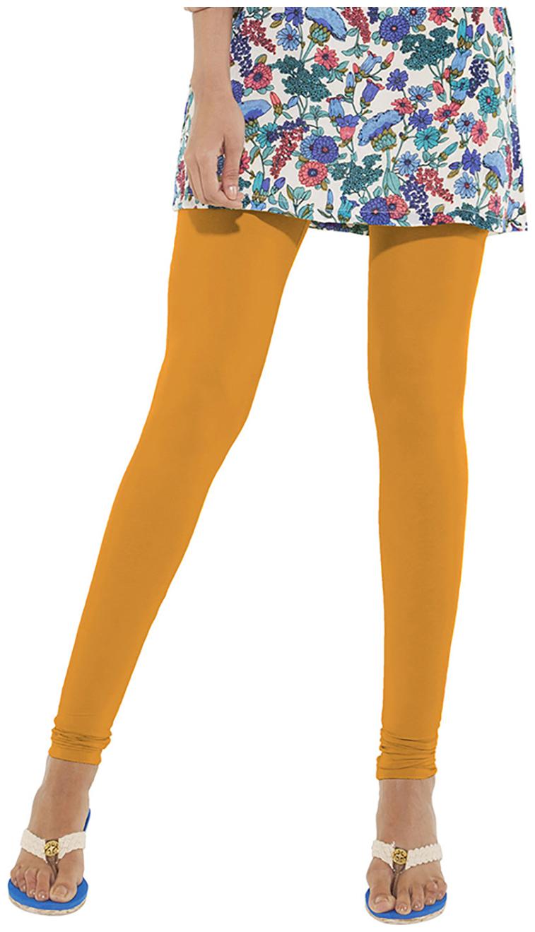 

GO COLORS Cotton Blend Churidar - Yellow