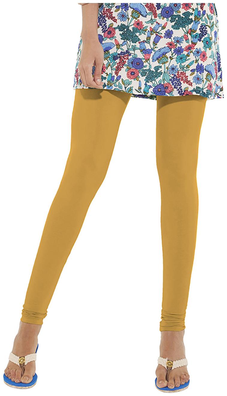 

GO COLORS Cotton Blend Churidar - Yellow