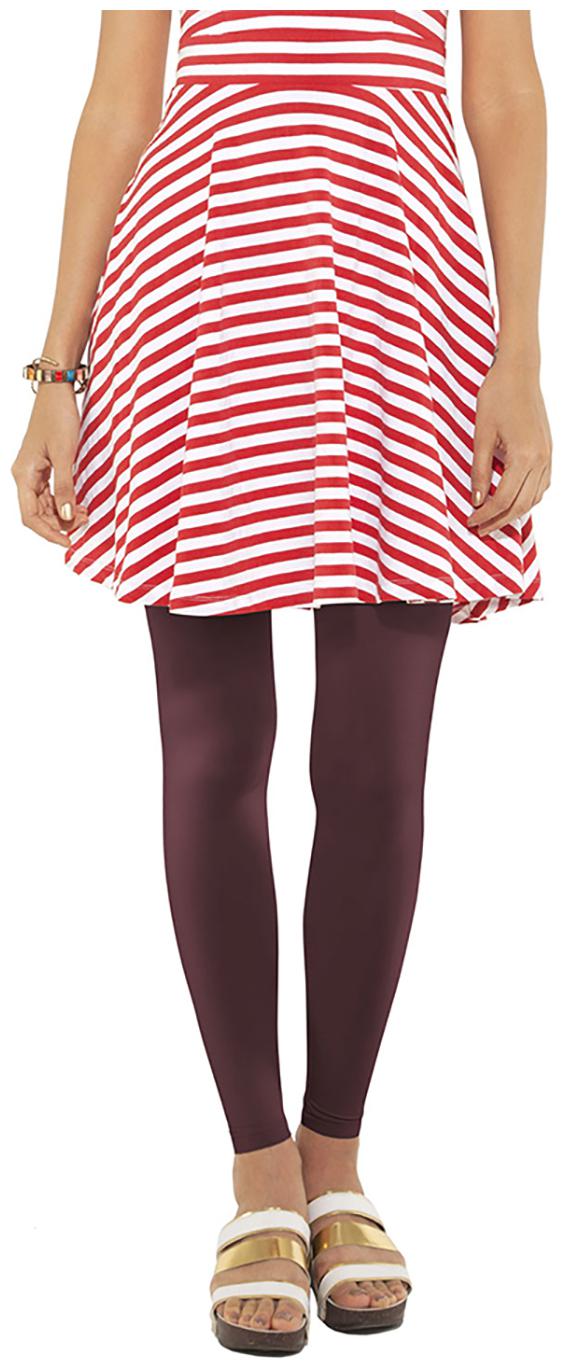 

GO COLORS Cotton Solid Maroon Tights For Women