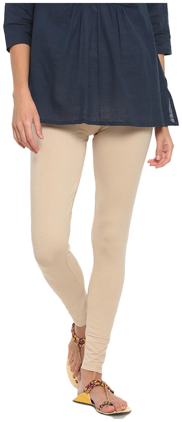 

GO COLORS Cotton Solid Beige Tights For Women