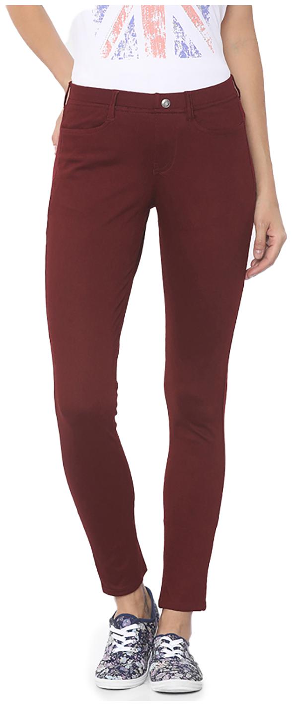 

GO COLORS Women Maroon Straight fit Jeans