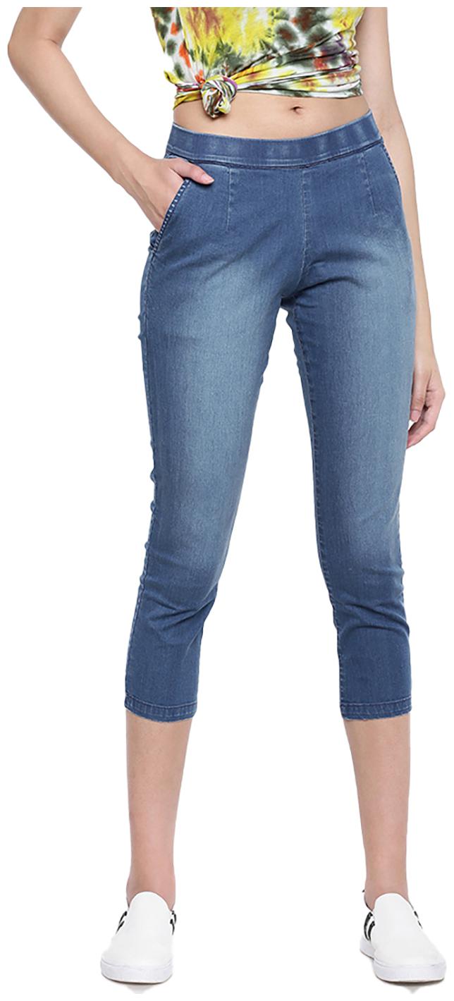 

GO COLORS Cotton Solid Blue Tights For Women