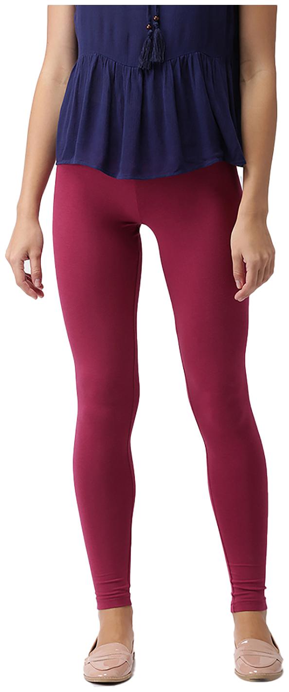 

GO COLORS Cotton Solid Blue Tights For Women