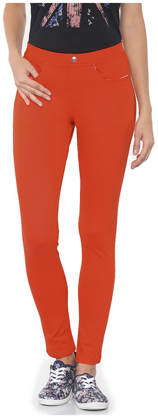 

GO COLORS Women Orange Straight fit Jegging