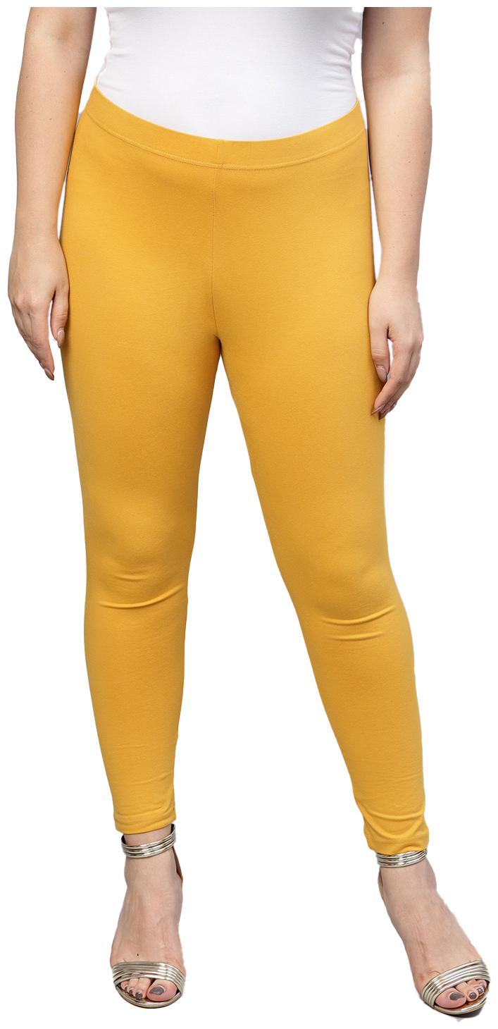 

GO COLORS Cotton Solid Yellow Tights For Women