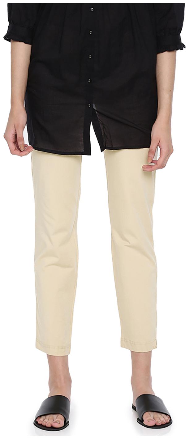 

GO COLORS Cotton Solid Beige Tights For Women