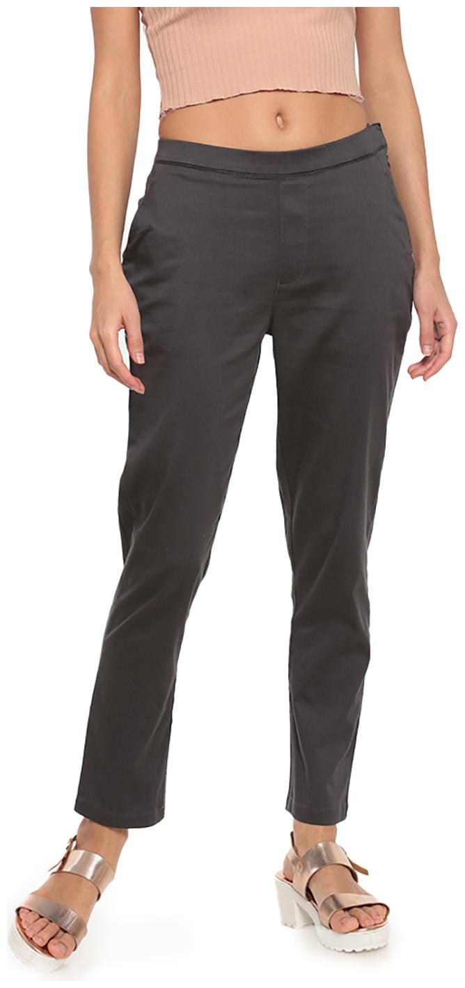 

GO COLORS Cotton Solid Grey Tights For Women