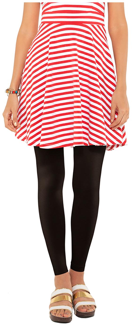 

GO COLORS Cotton Solid Black Tights For Women