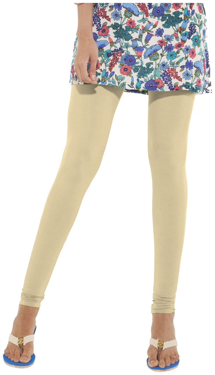 

GO COLORS Lycra Salwar - Cream