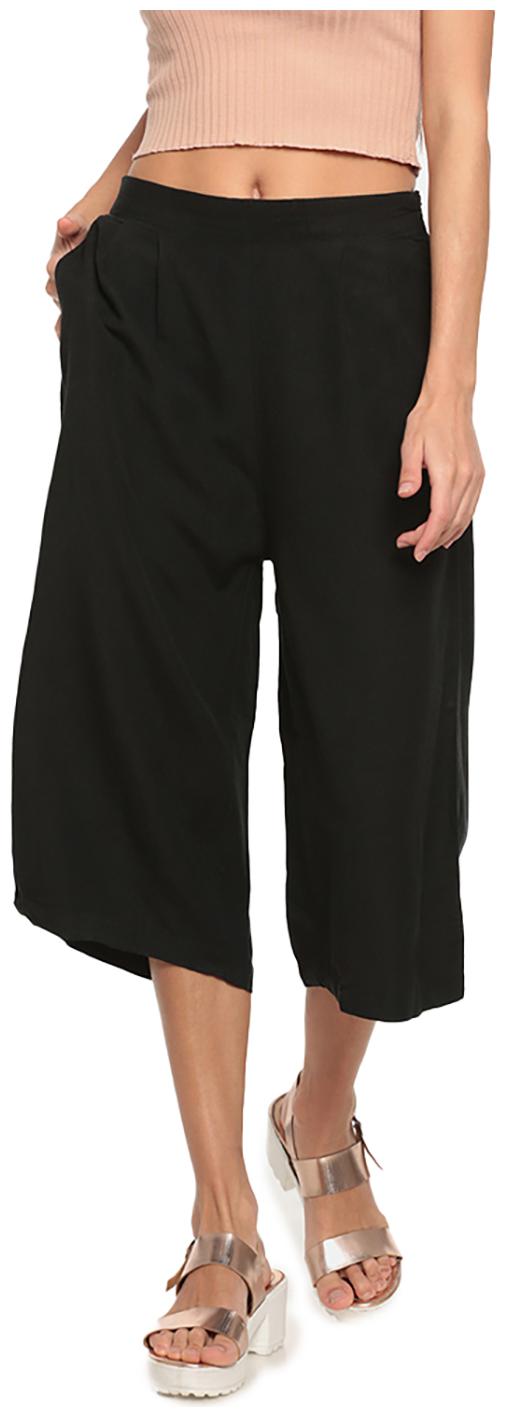 

GO COLORS Women Black Flared fit Cullotes