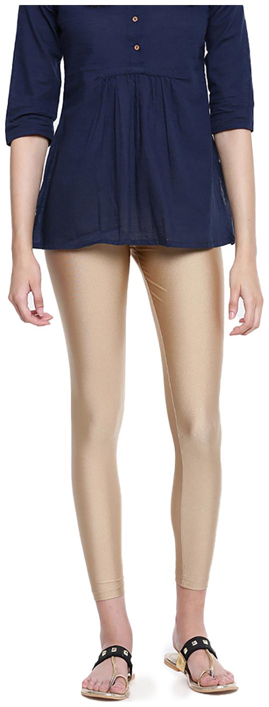 

GO COLORS Nylon Solid Gold Tights For Women
