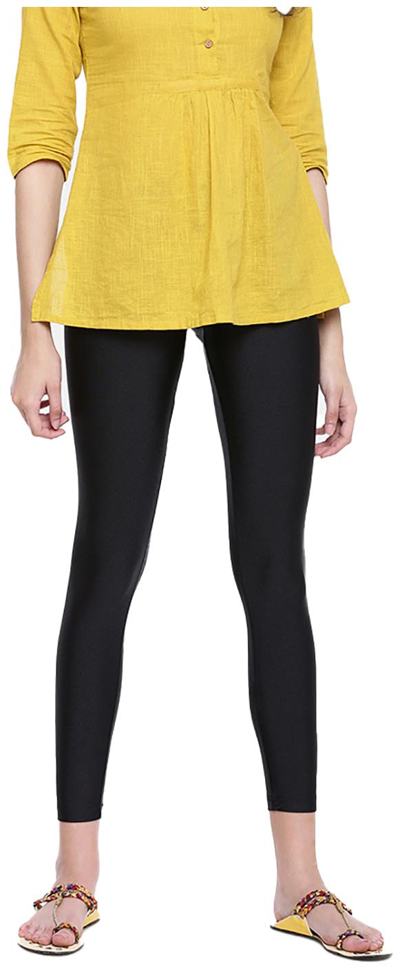 

GO COLORS Nylon Solid Black Tights For Women