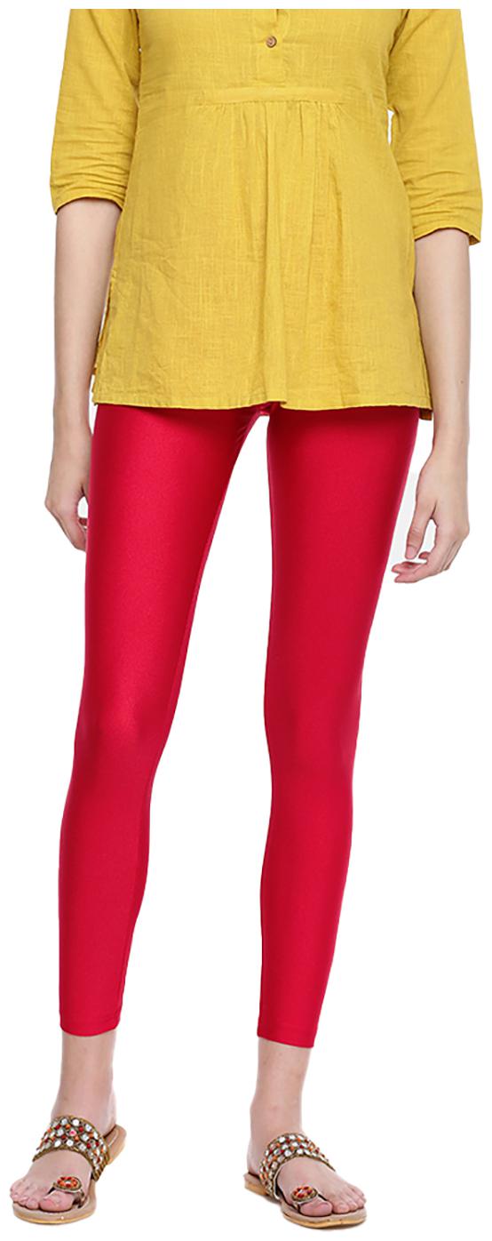 

GO COLORS Nylon Solid Red Tights For Women