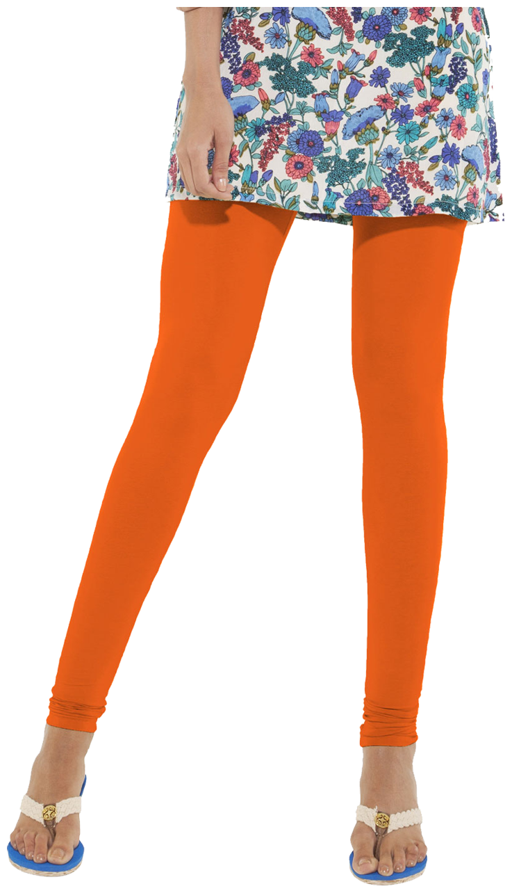 

GO COLORS Lycra Salwar - Orange