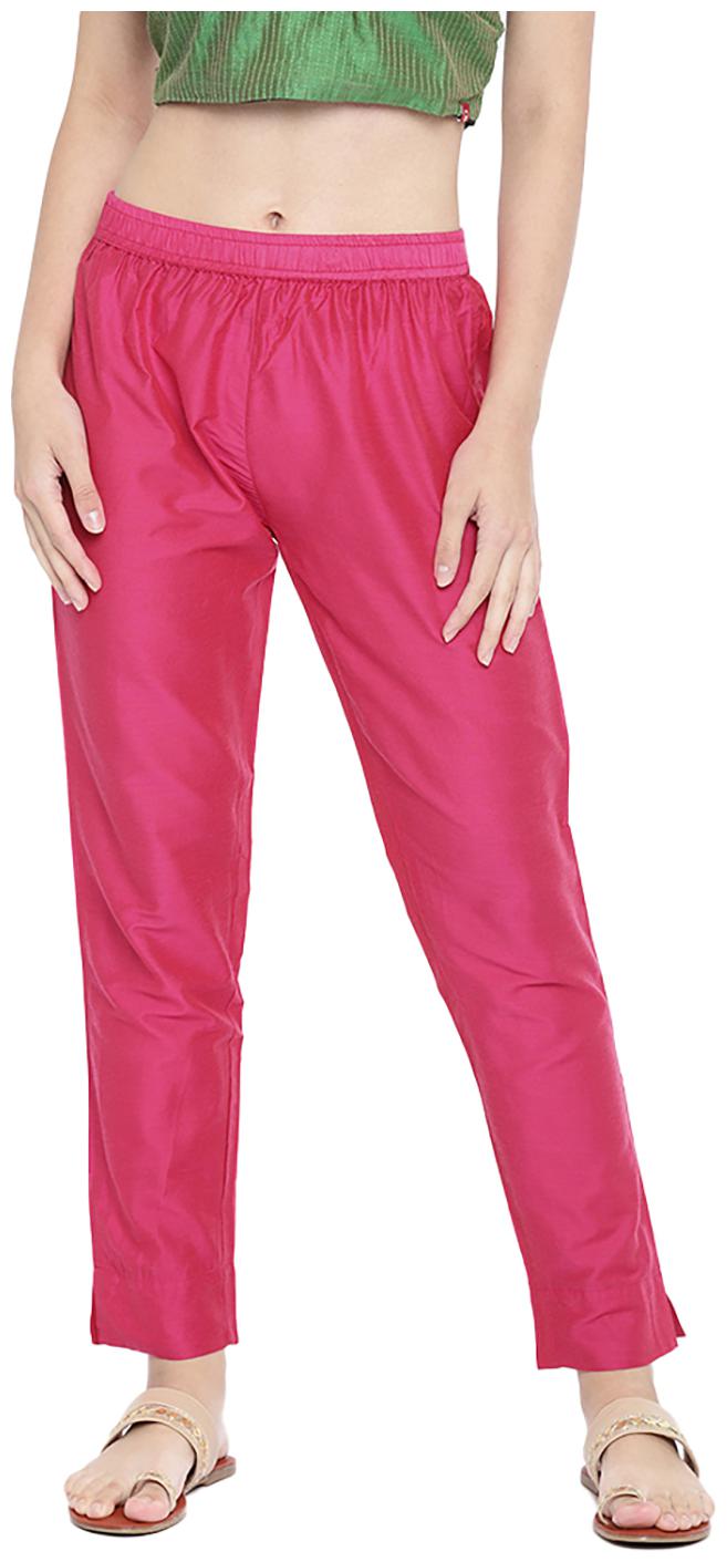 

GO COLORS Polyester Solid Pink Tights For Women