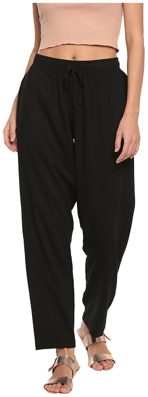 

GO COLORS Viscose Solid Black Tights For Women