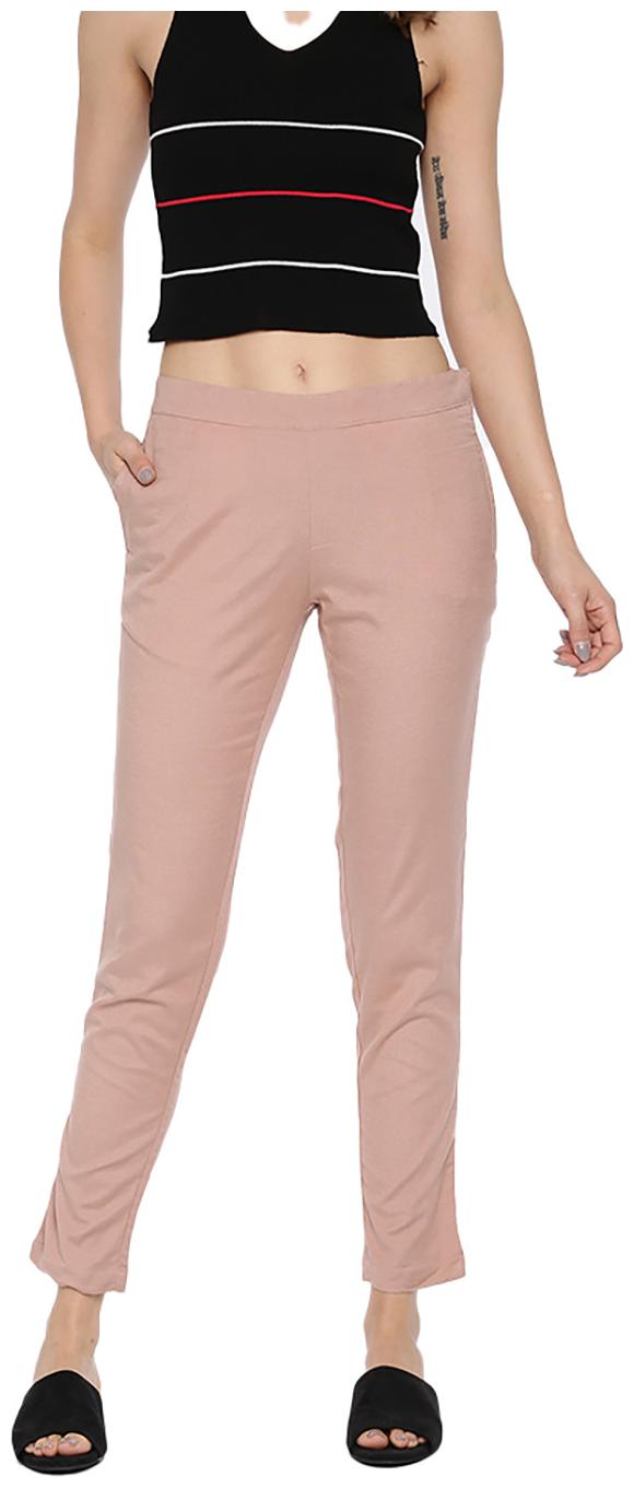 

GO COLORS Viscose Solid Pink Tights For Women