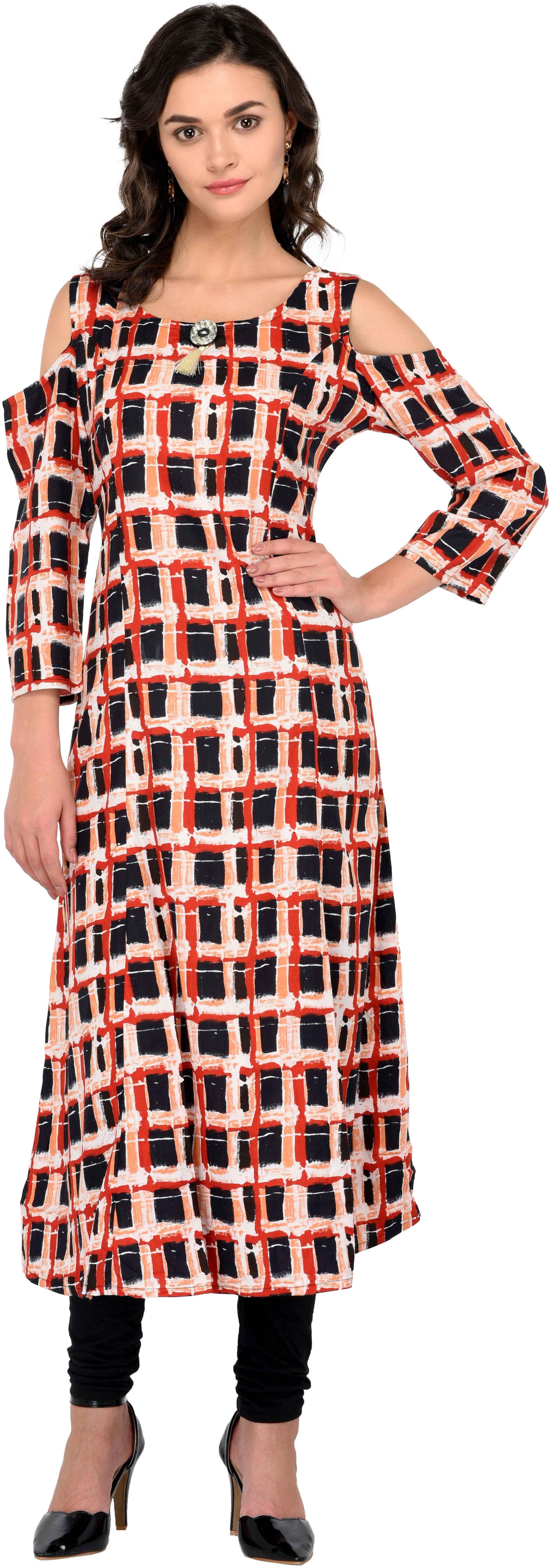 

GOD BLESS Women Multi Printed Anarkali Kurta