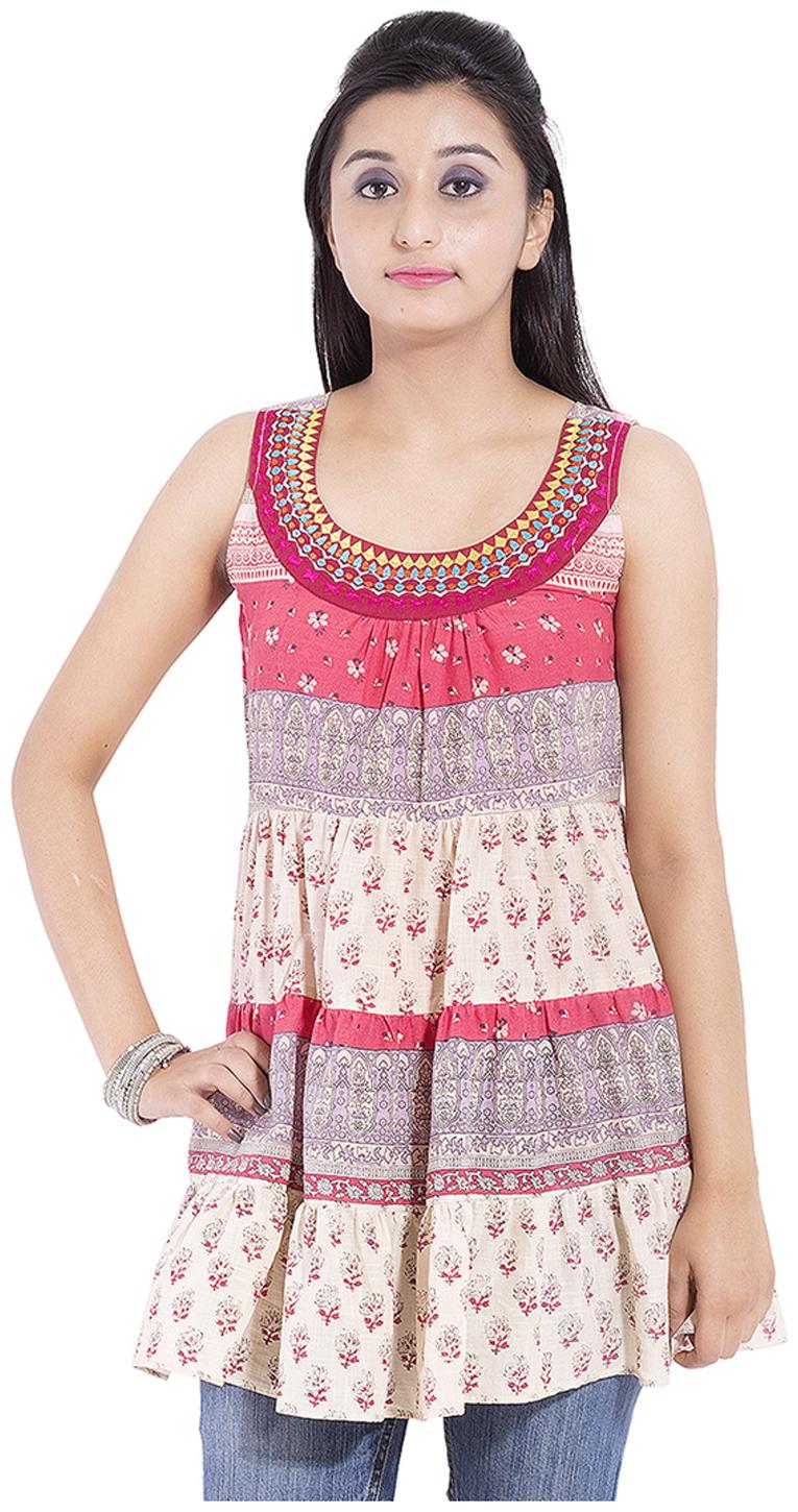 

Goodwill Women Printed Regular top - Beige