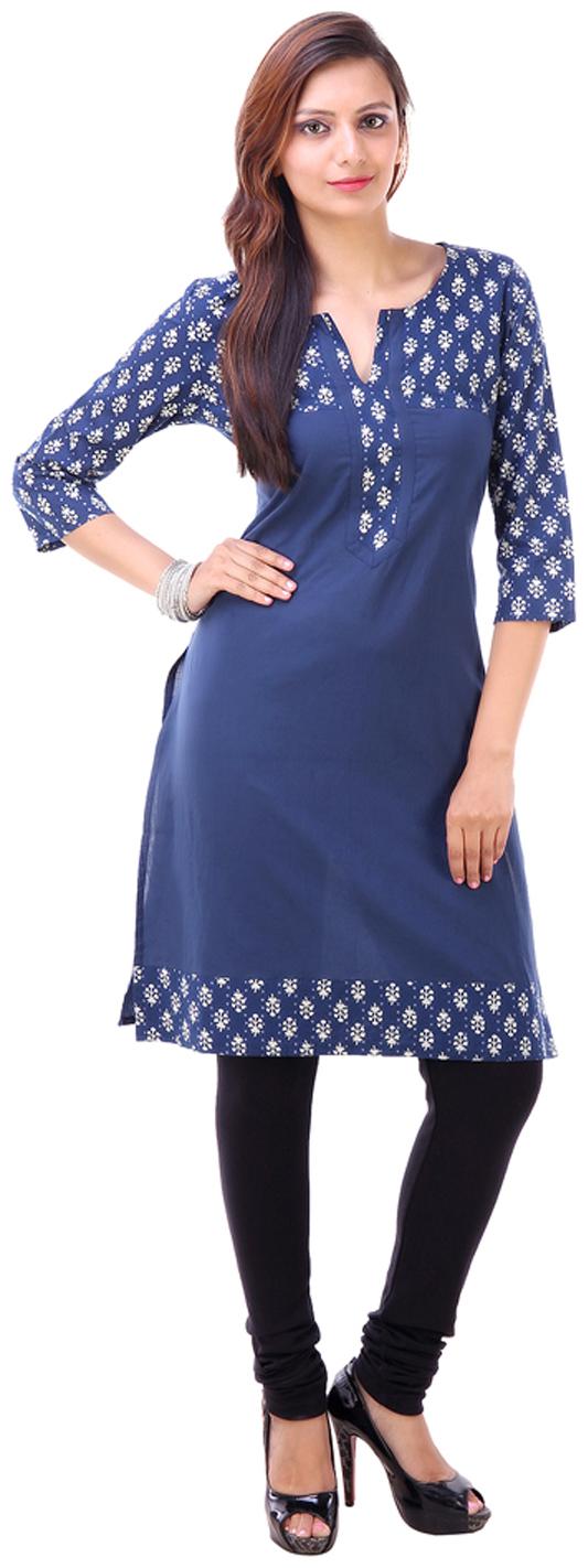 

Goodwill Women Blue Printed Regular Kurti