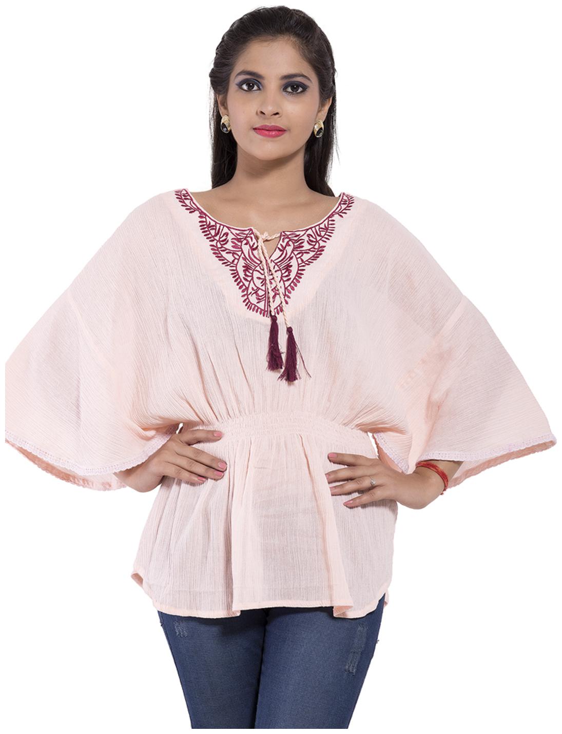 

GOODWILL Women s Casual Wear Cream Rayon Top