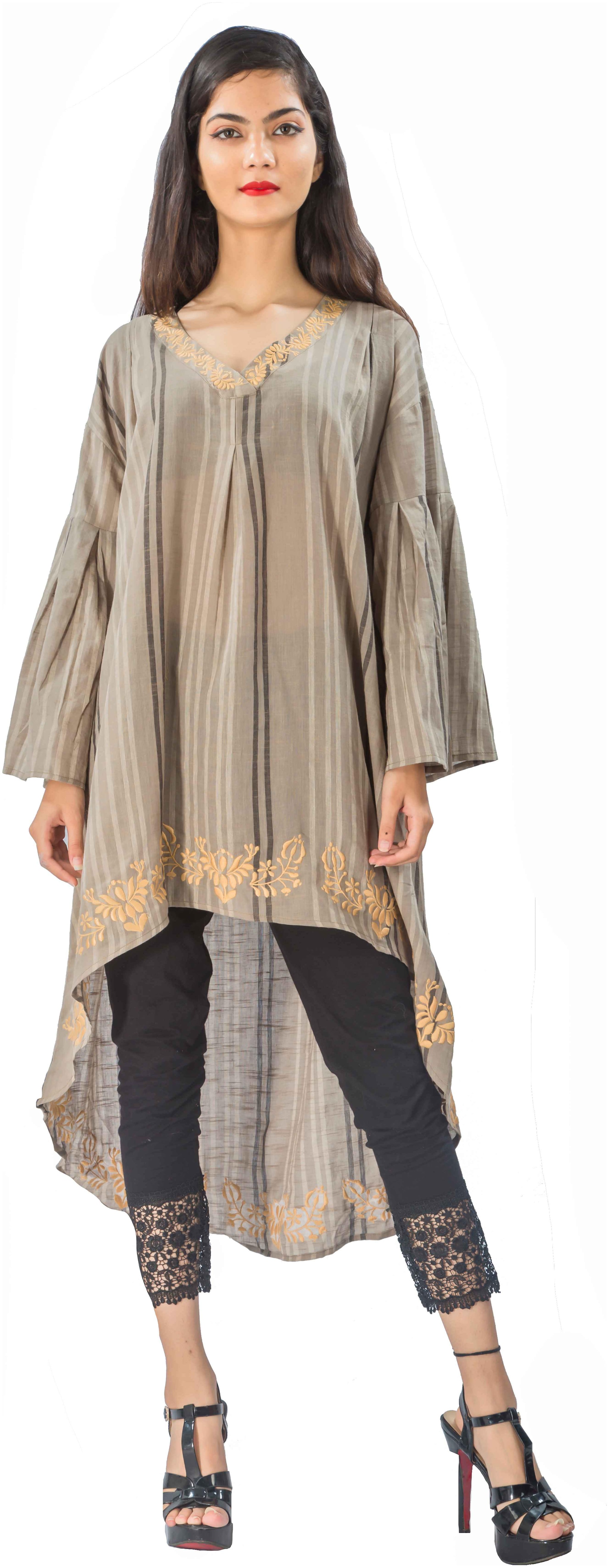 

GOODWILL Embroidered Women s Kurti (Dark Grey) GW-1009DarkGrey 3XL