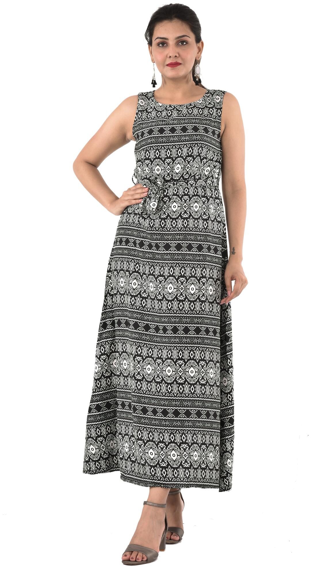 

Goodwill Black Printed Maxi dress