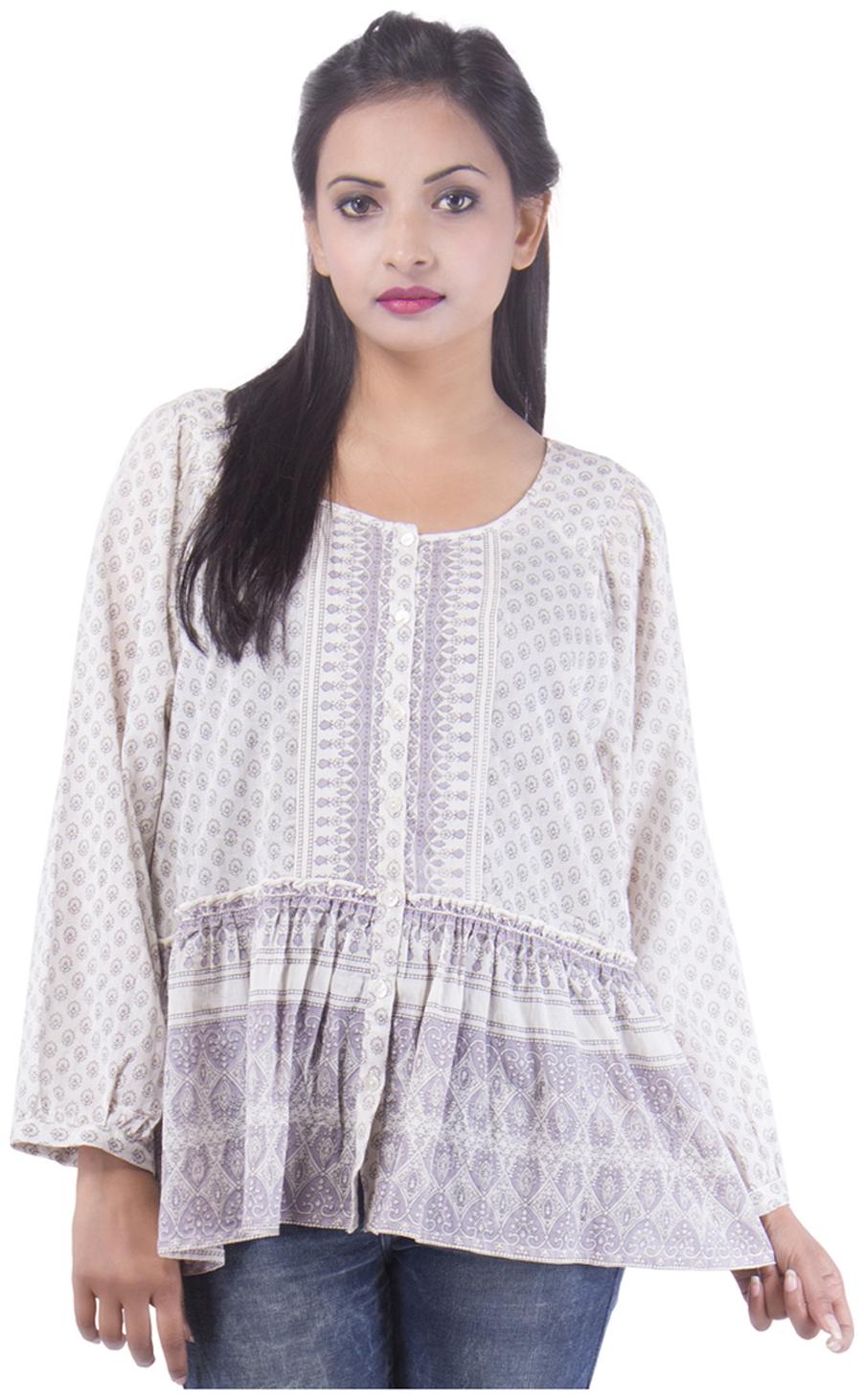 

Goodwill Impex Women Floral Regular top - Beige