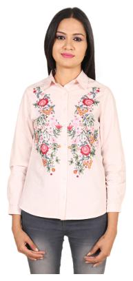 

Goodwill Women Pink Floral Regular Fit Shirt