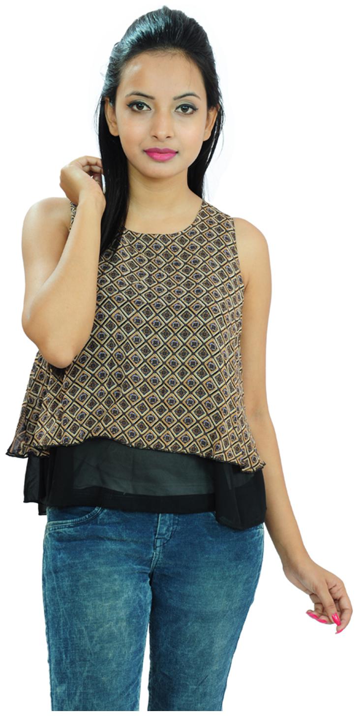 

GOODWILL Women s Casual Wear Multicolored Georgette Top