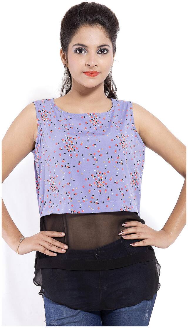 Goodwill Women Printed Regular top - Blue