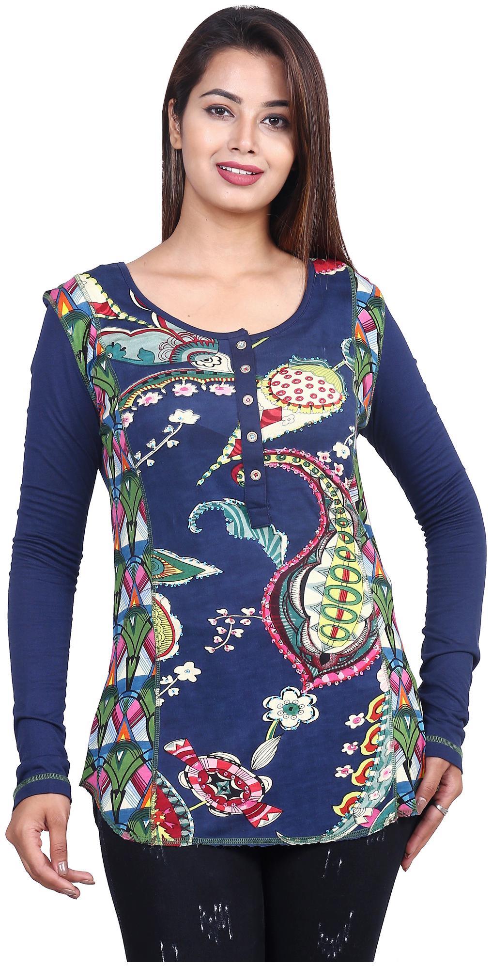 

Goodwill Women Printed Fusion top - Blue