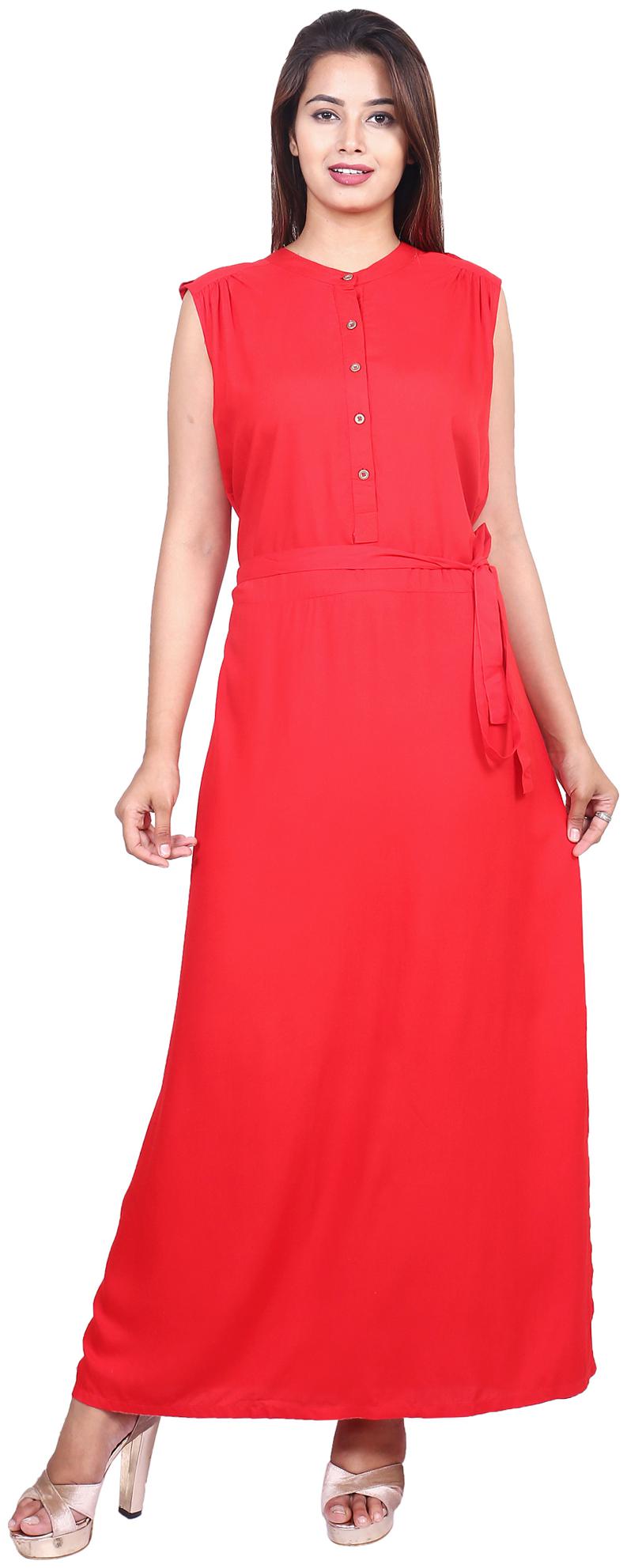 

Goodwill Red Solid A-line dress